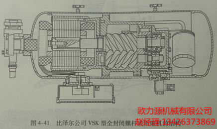 比澤公司VSK型全封閉螺桿式壓縮機結構