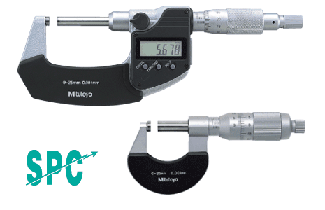 用千分尺測量空壓機尺寸大小